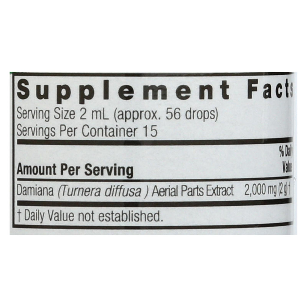 Nature's Answer Damiana Leaf Alcohol-Free (1 Fl Oz)