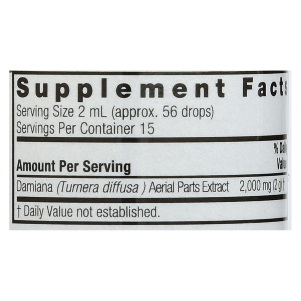 Nature's Answer Damiana Leaf Alcohol-Free (1 Fl Oz)