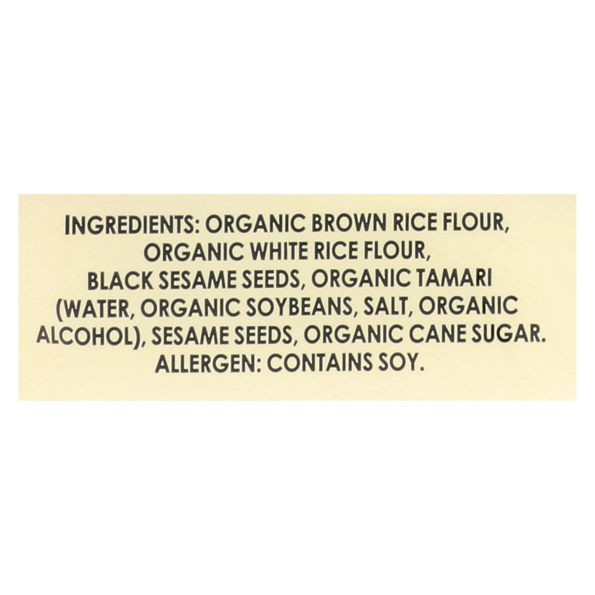 Edward & Sons Brown Rice Snaps, Black Sesame, 3.5 oz (Case of 12)