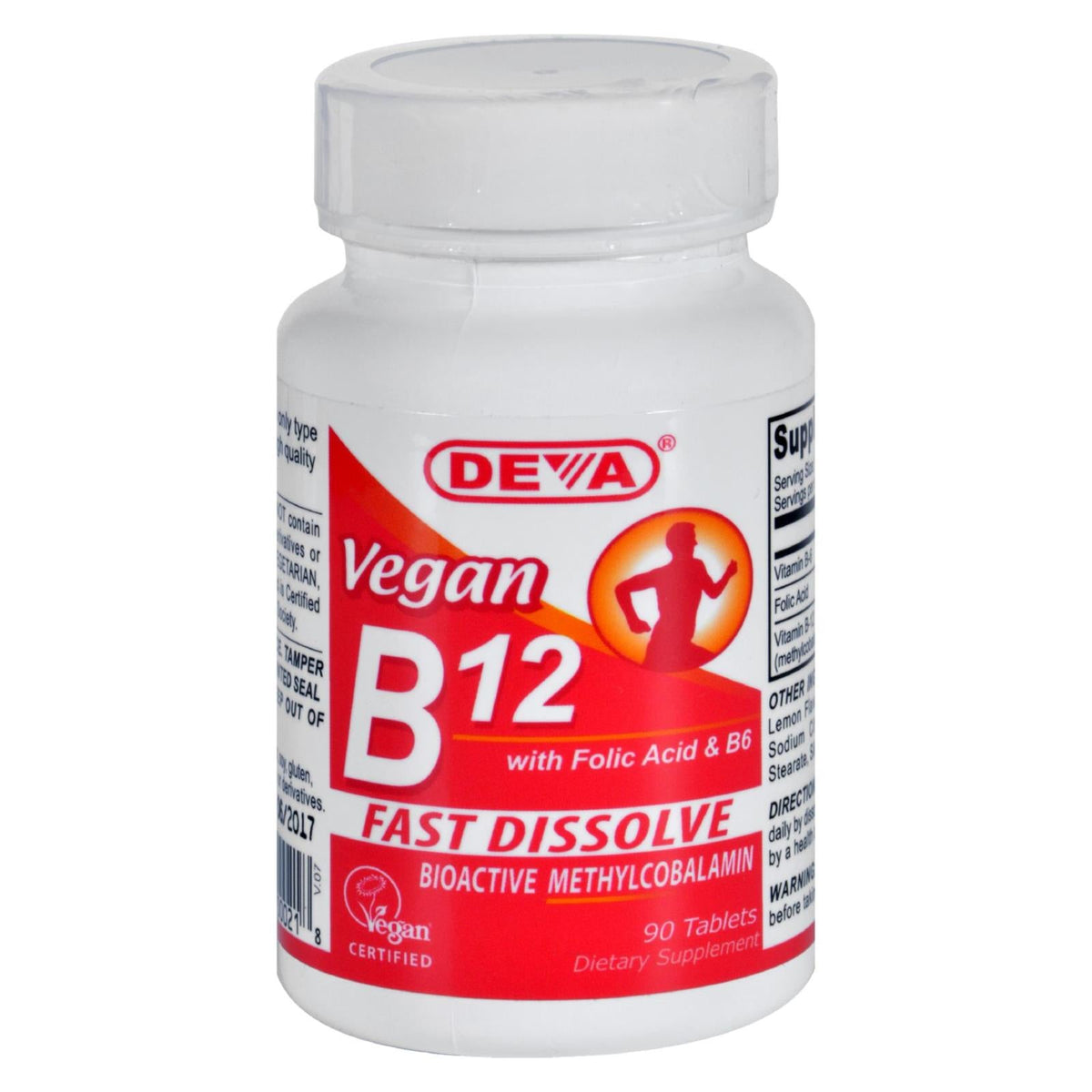 Deva Vegan Vitamins Sublingual B12, 90 Tablets
