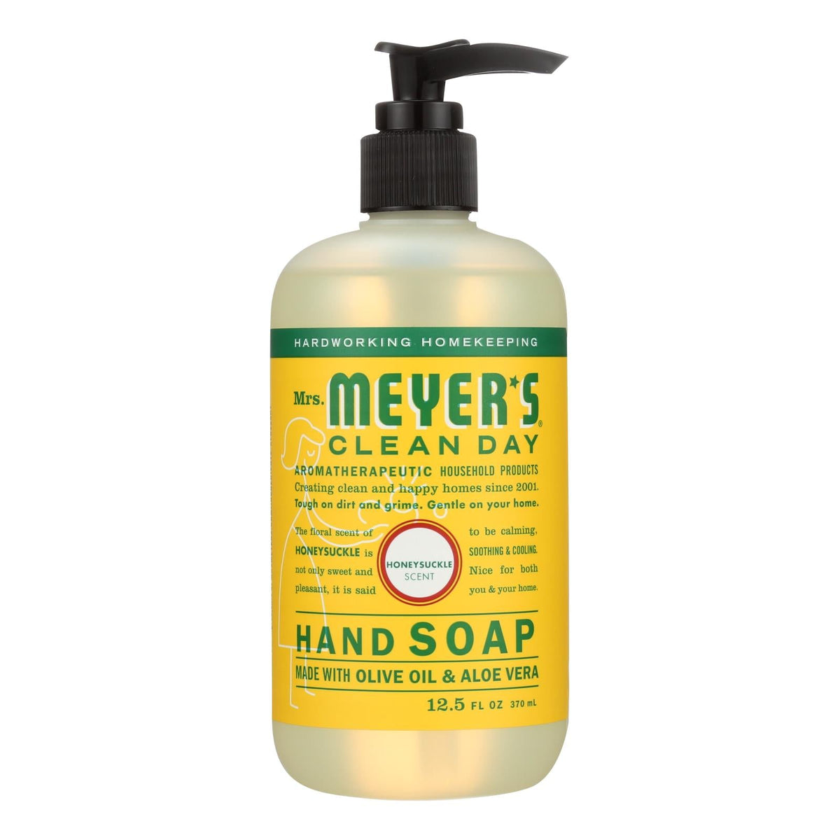 Mrs. Meyer's Clean Day Liquid Hand Soap, Honeysuckle, 12.5 oz (Case of 6)