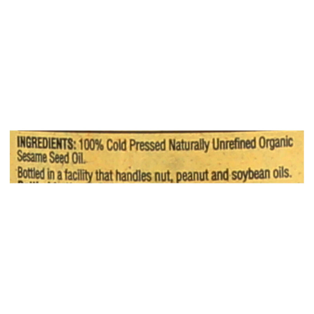 Napa Valley Naturals Organic Cold Pressed Sesame Oil, 12.7 fl oz (Case of 12)