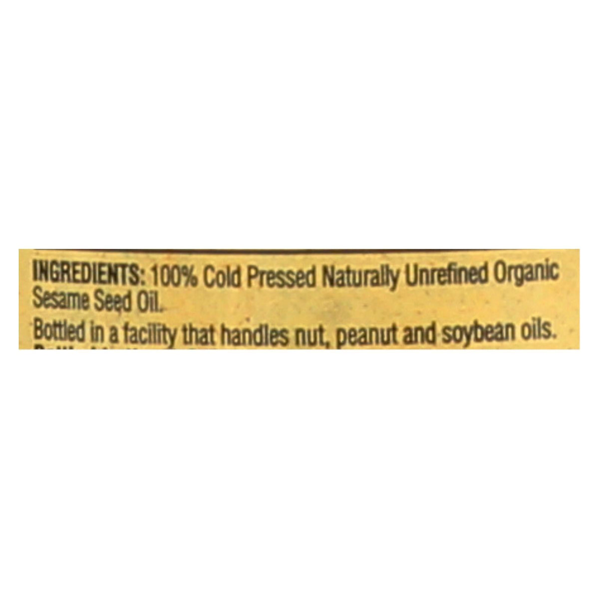 Napa Valley Naturals Organic Cold Pressed Sesame Oil, 12.7 fl oz (Case of 12)