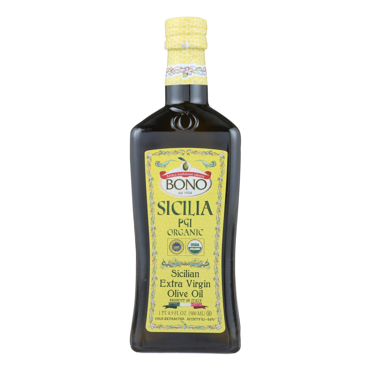 Bono Sicilia PGI Extra Virgin Olive Oil, 16.9 fl oz (Case of 6)