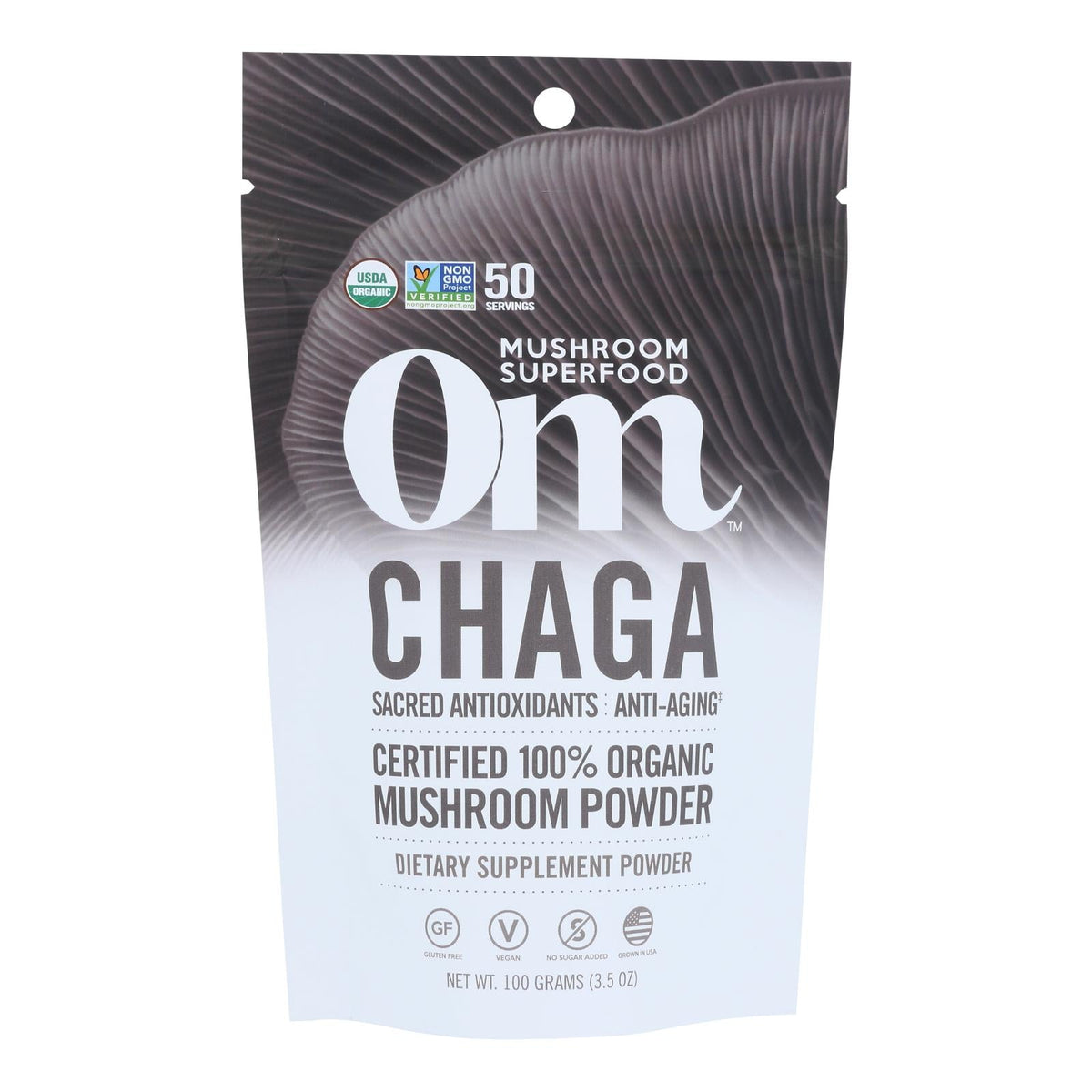 Om Chaga Organic Powder  - 100grm, 3.5 Oz.