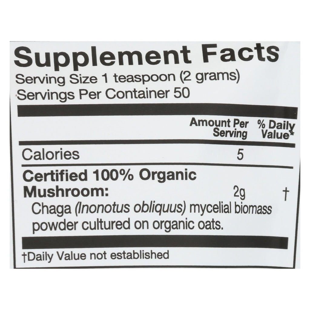 Om Chaga Organic Powder  - 100grm, 3.5 Oz.