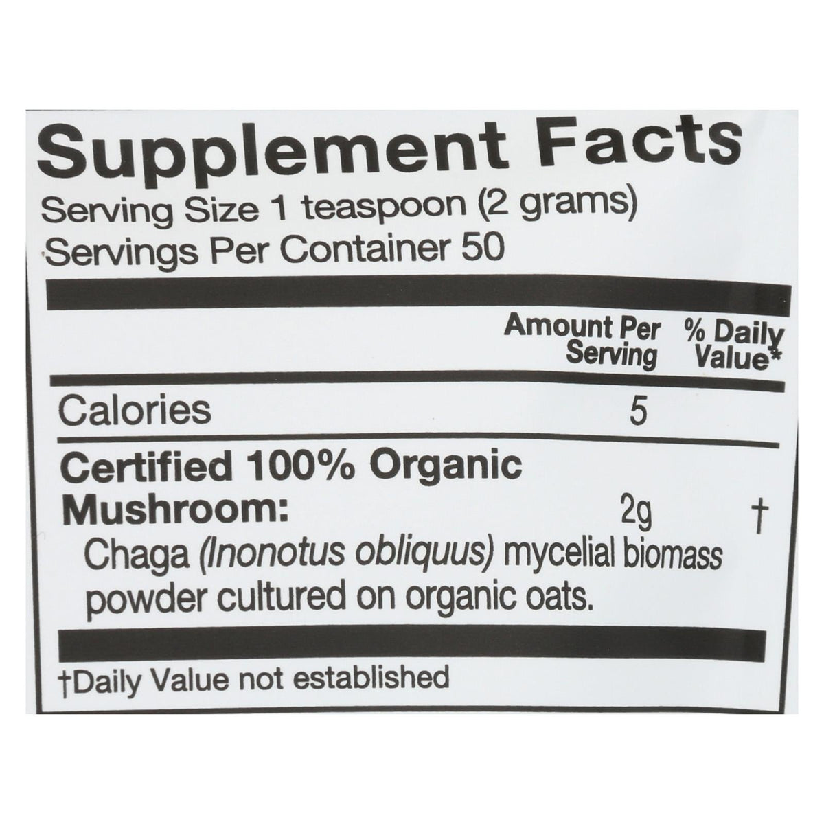 Om Chaga Organic Powder  - 100grm, 3.5 Oz.