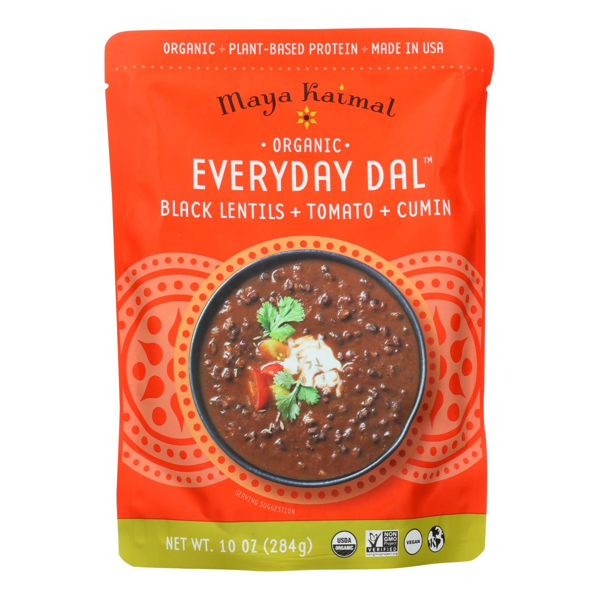 Maya Kaimal Organic Everyday Dal, Black Lentil Tomato Cumin, 10 oz (Case of 6)