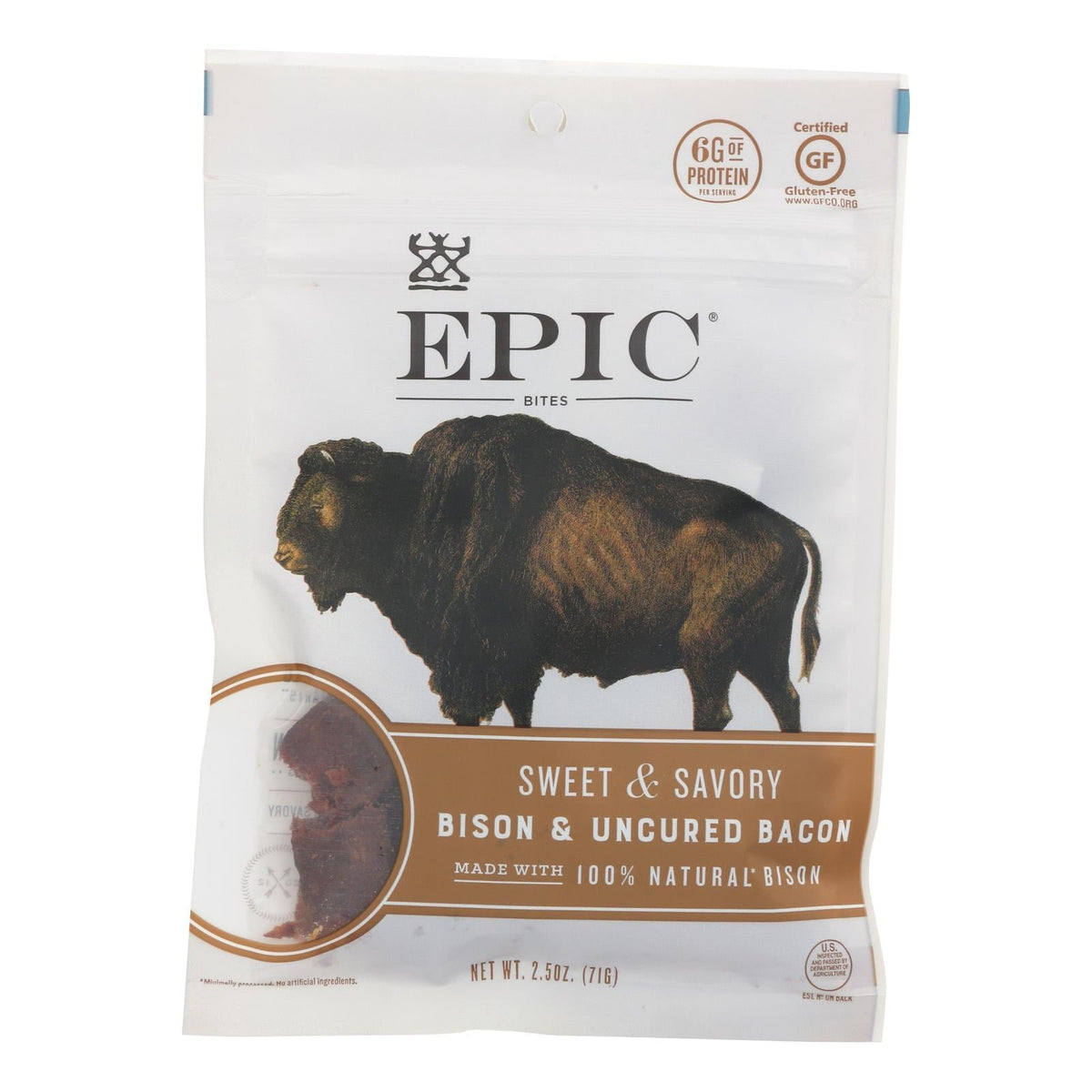 Epic Bison Jerky Bites, 2.5 oz (Case of 8)