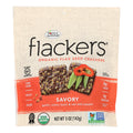 Flackers Organic Flax Seed Crackers, Savory, 5 oz (Case of 6)