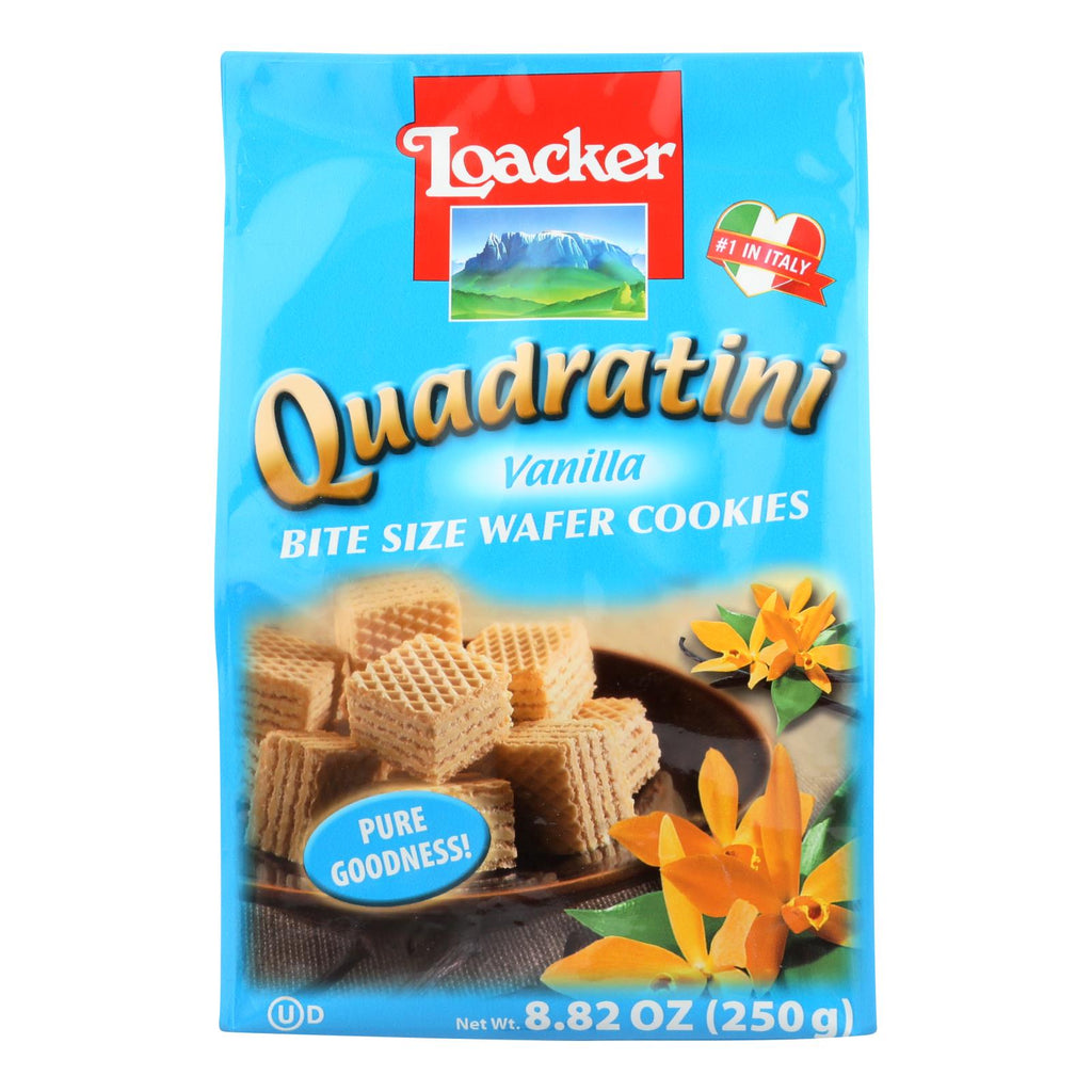 Loacker Quadratini Vanilla Wafer Cookies, 8.82 oz (Case of 6)