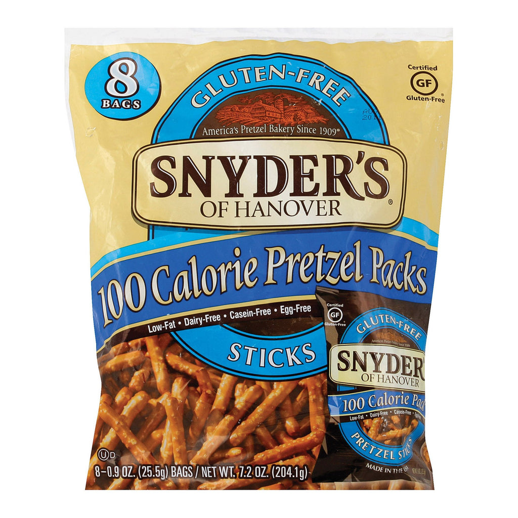 Snyder's of Hanover Gluten Free 100 Calorie Pretzel Sticks, 8 ct (Case of 6)