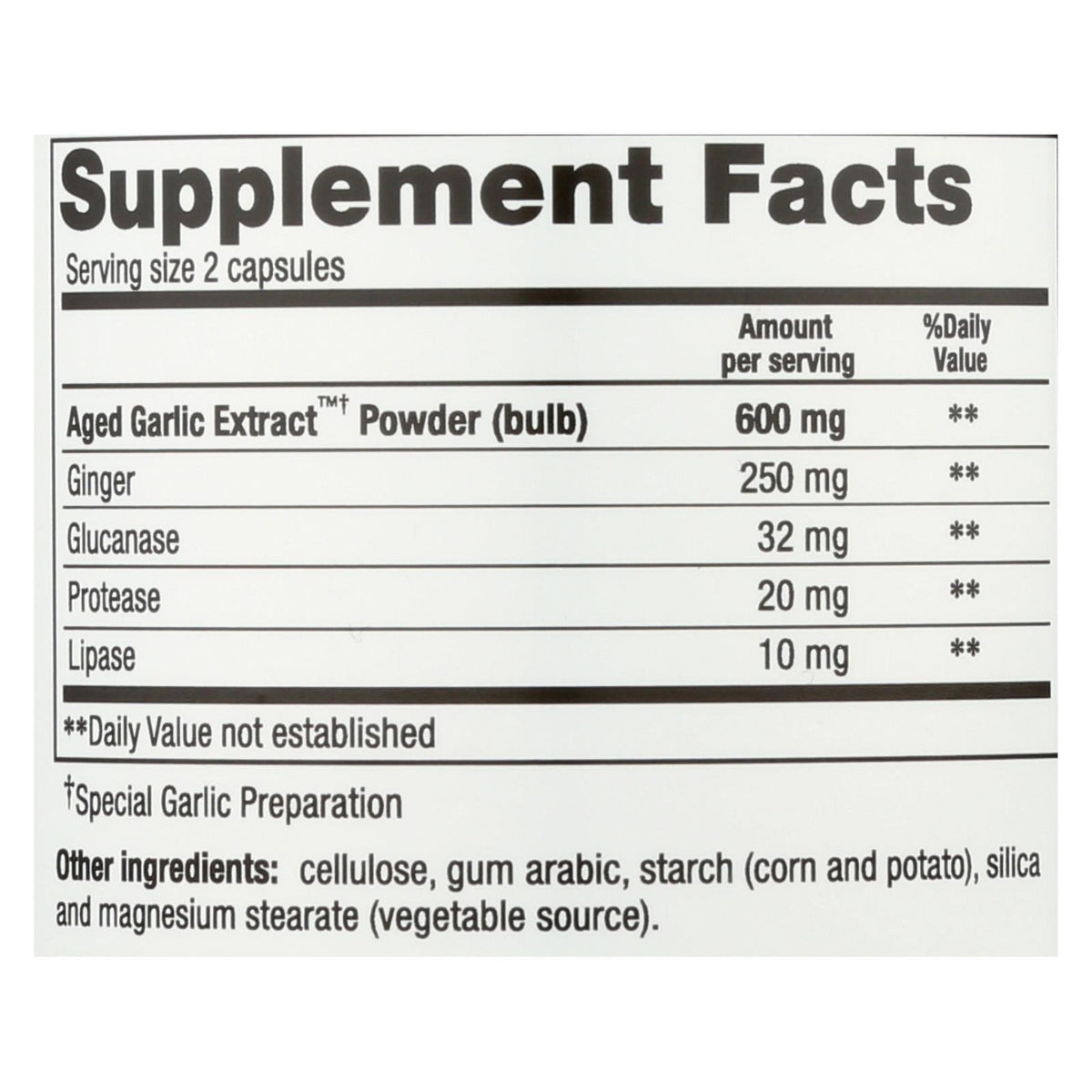 Kyolic Aged Garlic Extract Candida Cleanse & Digestion Formula 102, 200 Vegetarian Capsules
