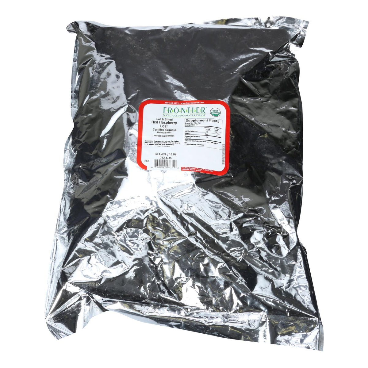 Frontier Co-op Organic Cut & Sifted Red Raspberry Leaf, 1 lb