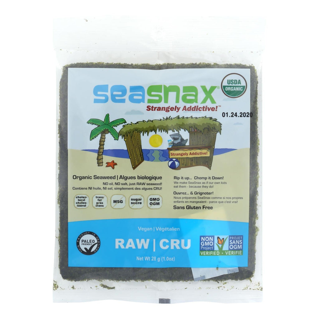 Seasnax Raw Seaweed Snack (Pack of 16 - 1 Oz.)
