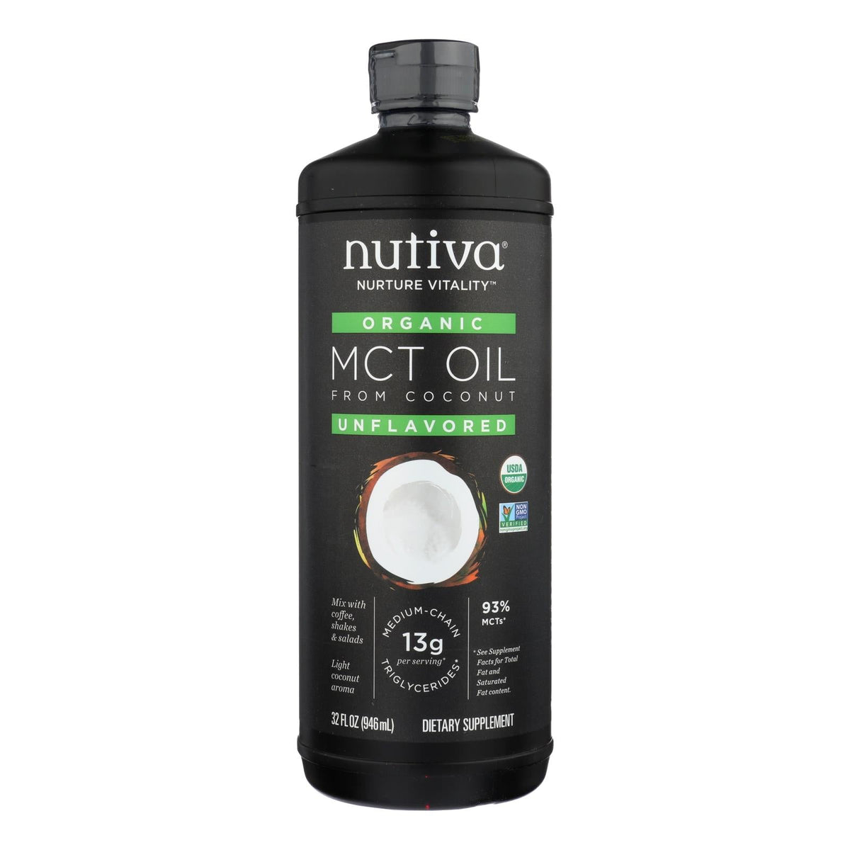 Nutiva 100% Organic MCT Oil (32 Fl Oz)