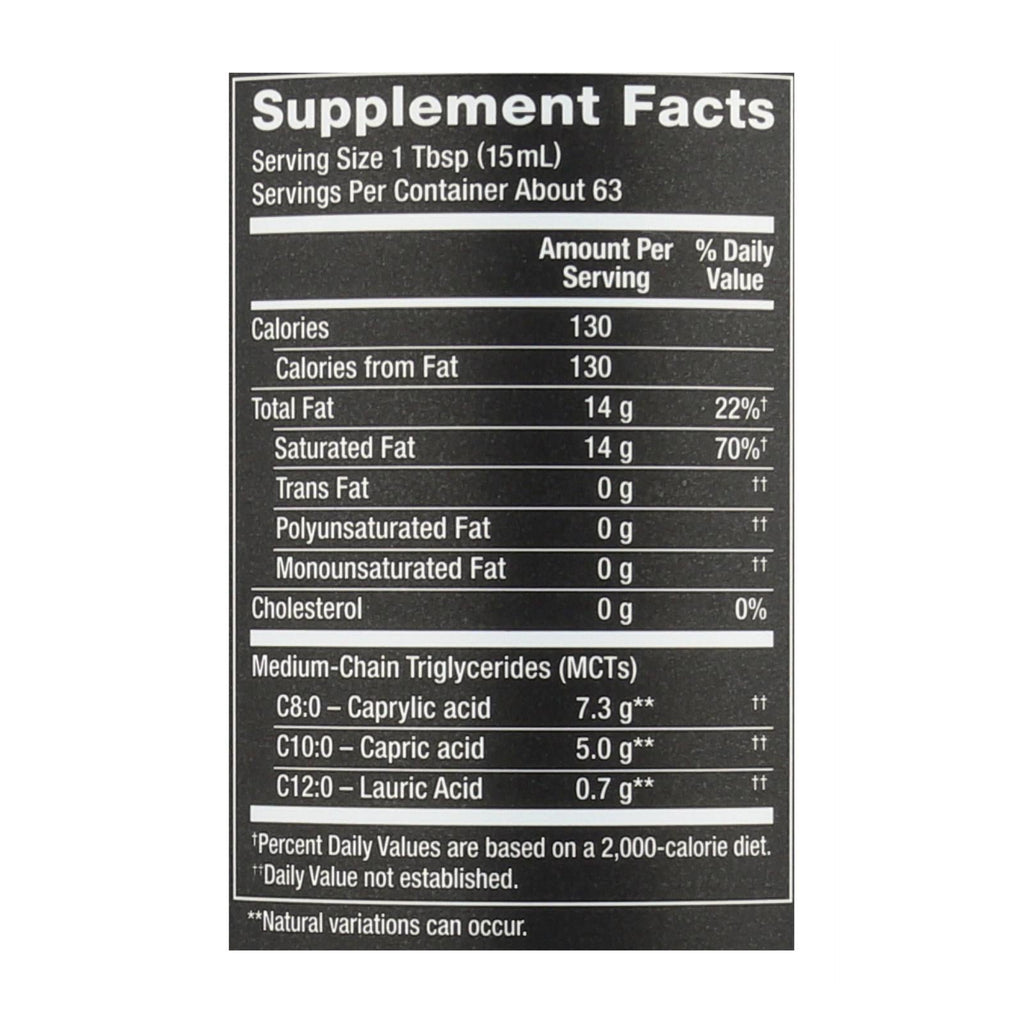 Nutiva 100% Organic MCT Oil (32 Fl Oz)