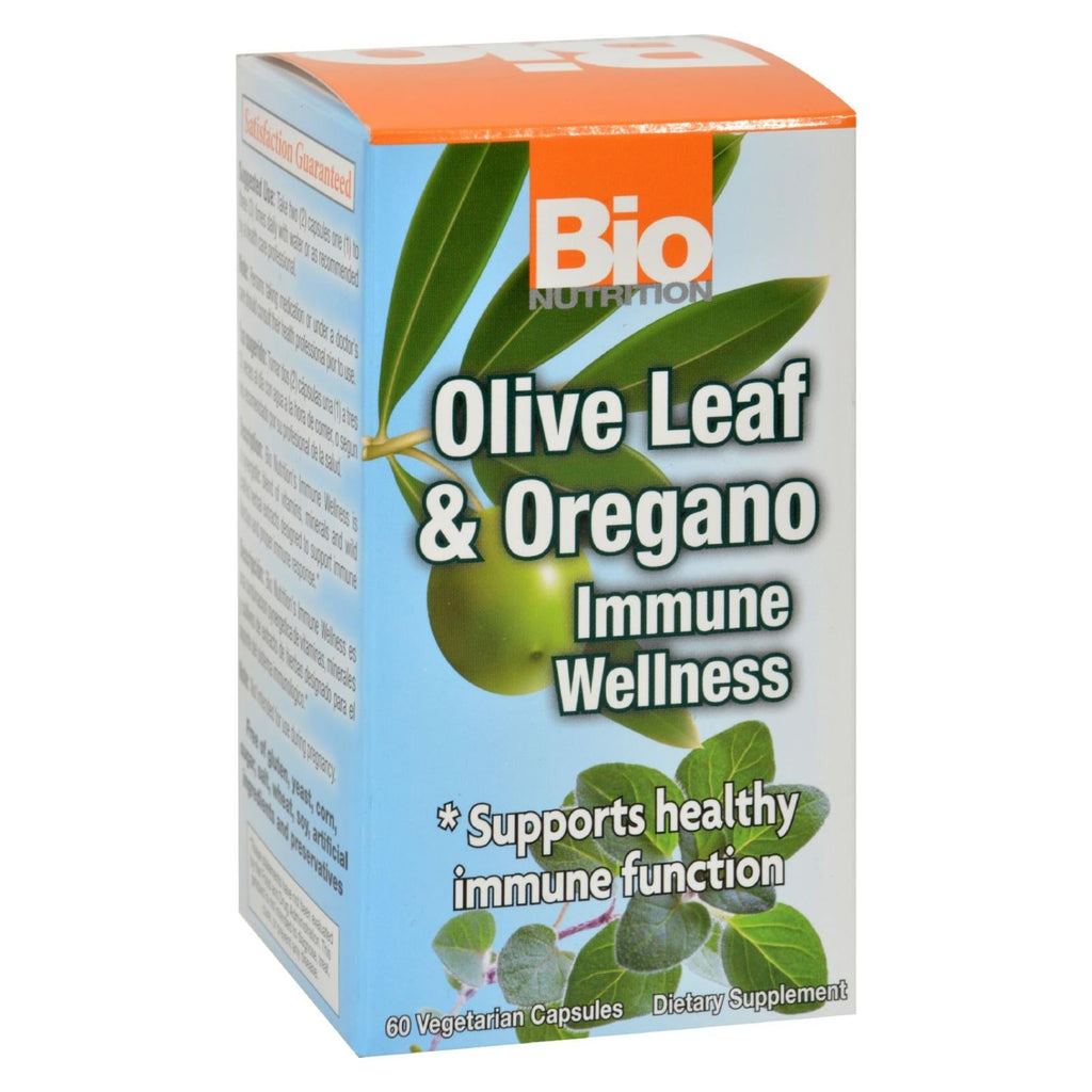 Bio Nutrition Immune Wellness (Pack of 60) Olive Leaf and Oregano Vcaps