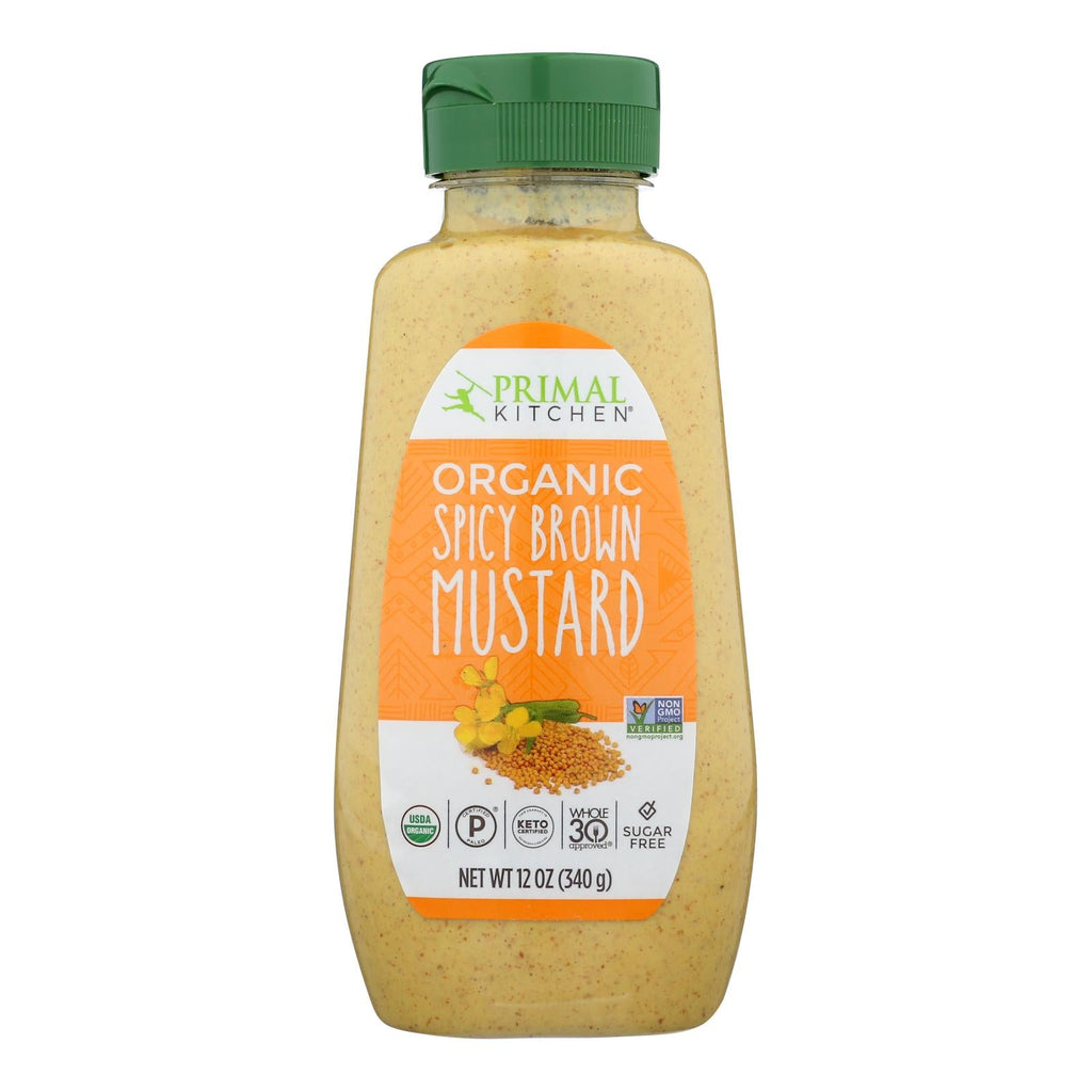 Primal Kitchen Spicy Brown Mustard, 12 oz (Case of 6)