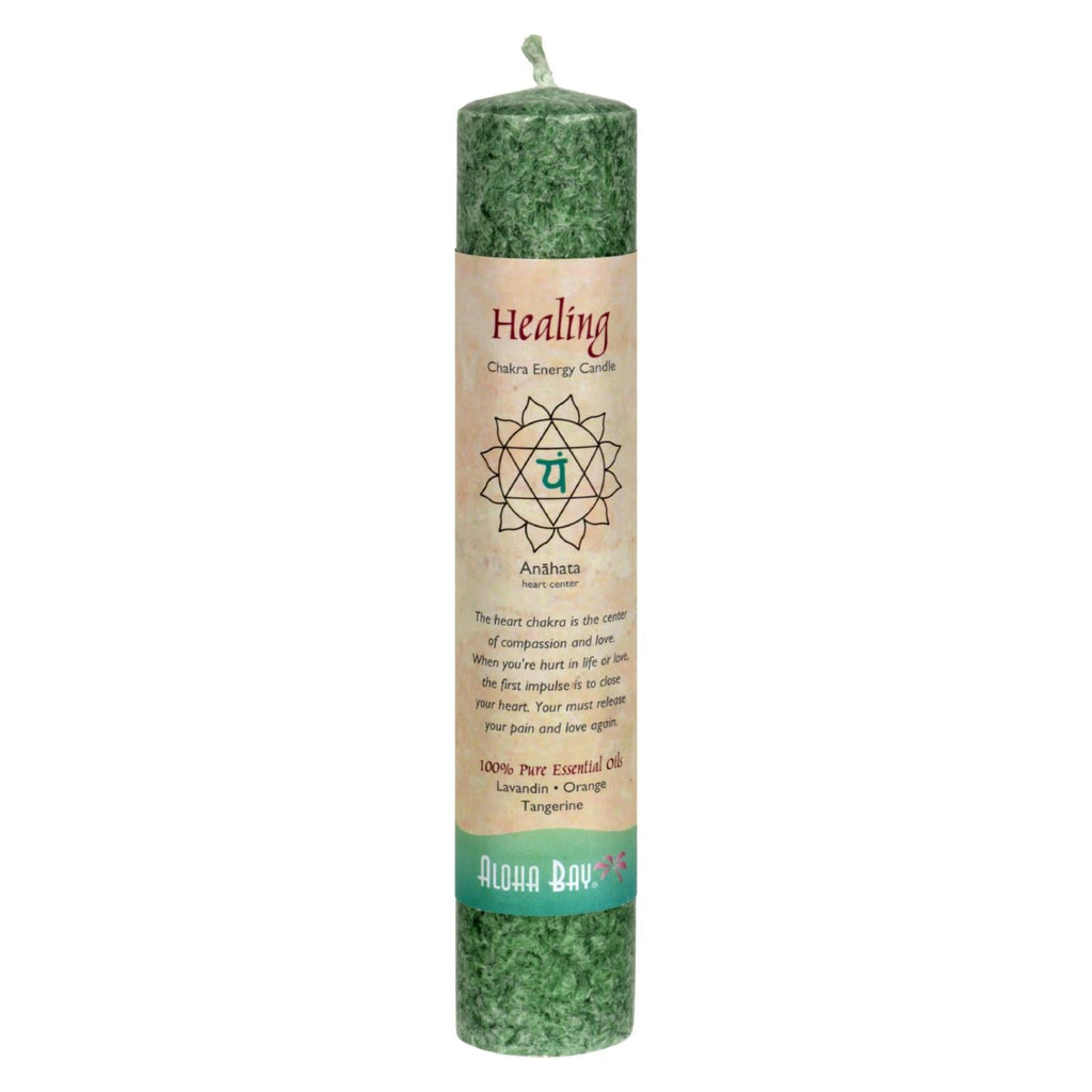 Aloha Bay Chakra Pillar Candle, Green (Case of 8)