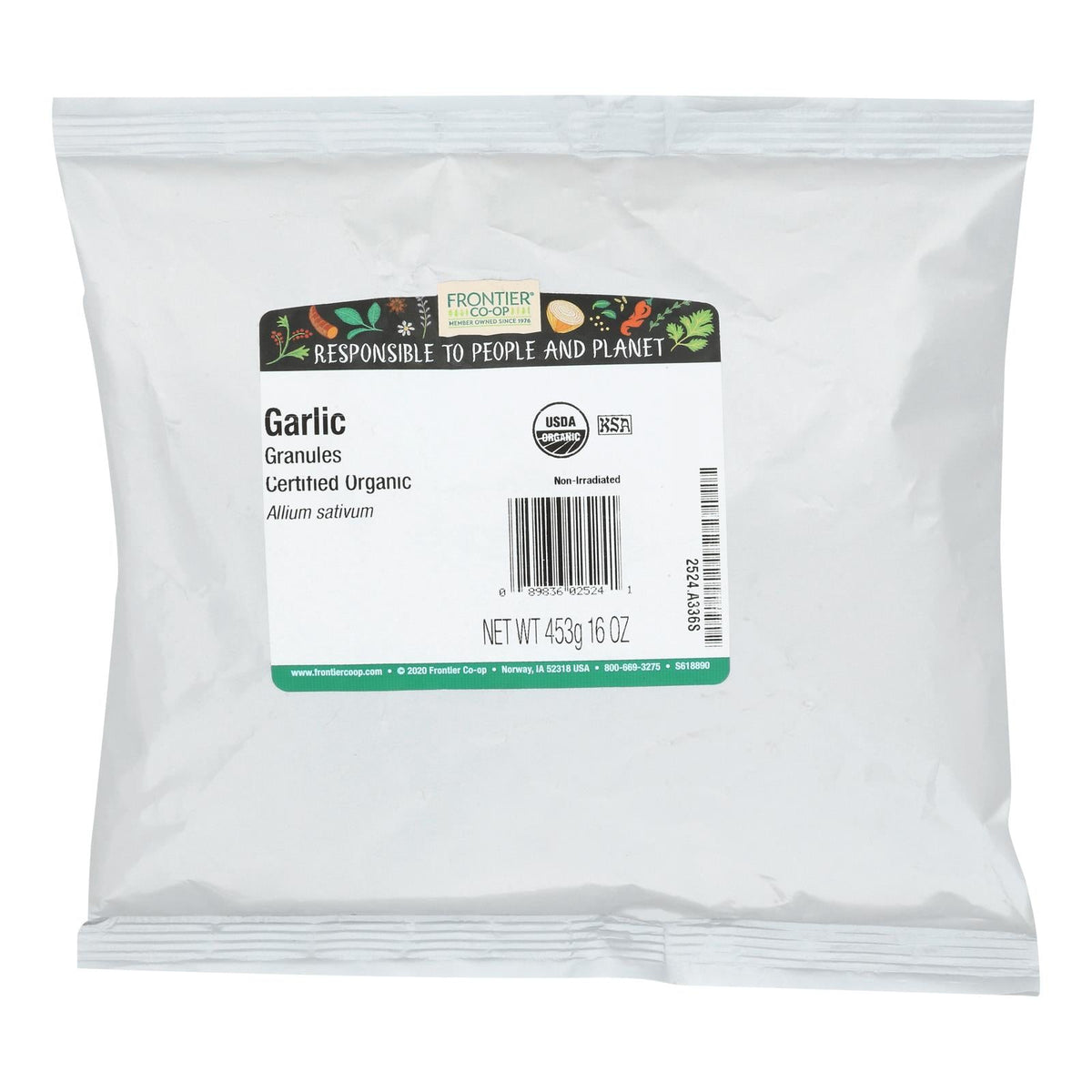 Frontier Co-op Organic Garlic Granules, 1 lb