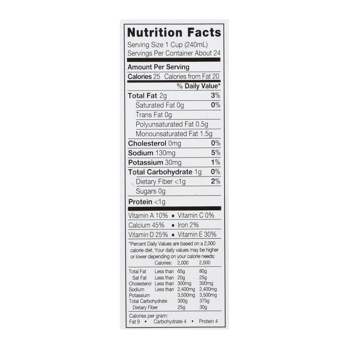Silk Pure Almond Milk - Unsweetened Vanilla (Pack of 6) - 32 Fl Oz.