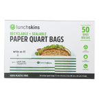 Lunchskins Paper Sandwich Bags (Pack of 12) - Green Stripe - 50 Count
