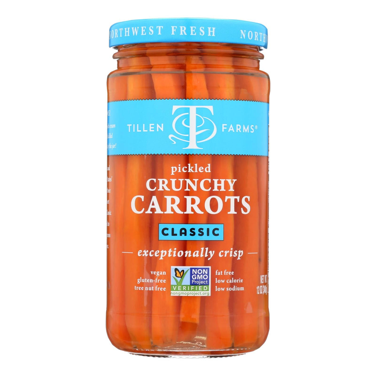 Tillen Farms Pickled Crispy Carrots, 12 oz (Case of 6)