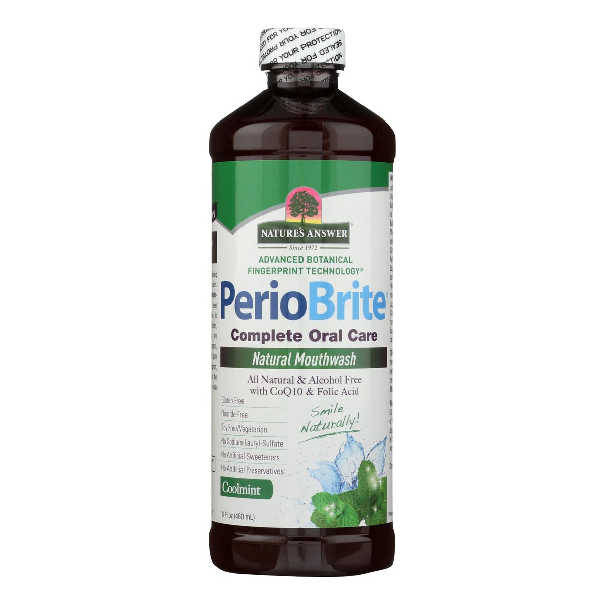 Nature's Answer PerioWash Alcohol Free Mouthwash, Cool Mint, 16 fl oz