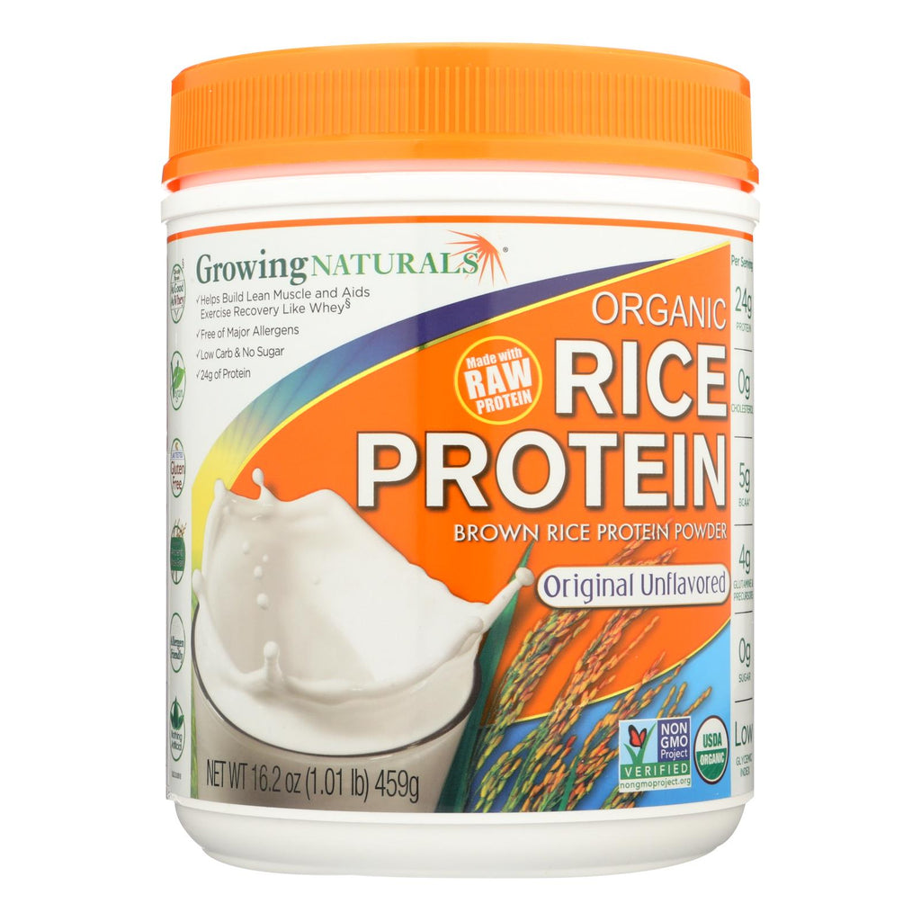 Growing Naturals Rice Protein Powder  - 16.19 Oz.