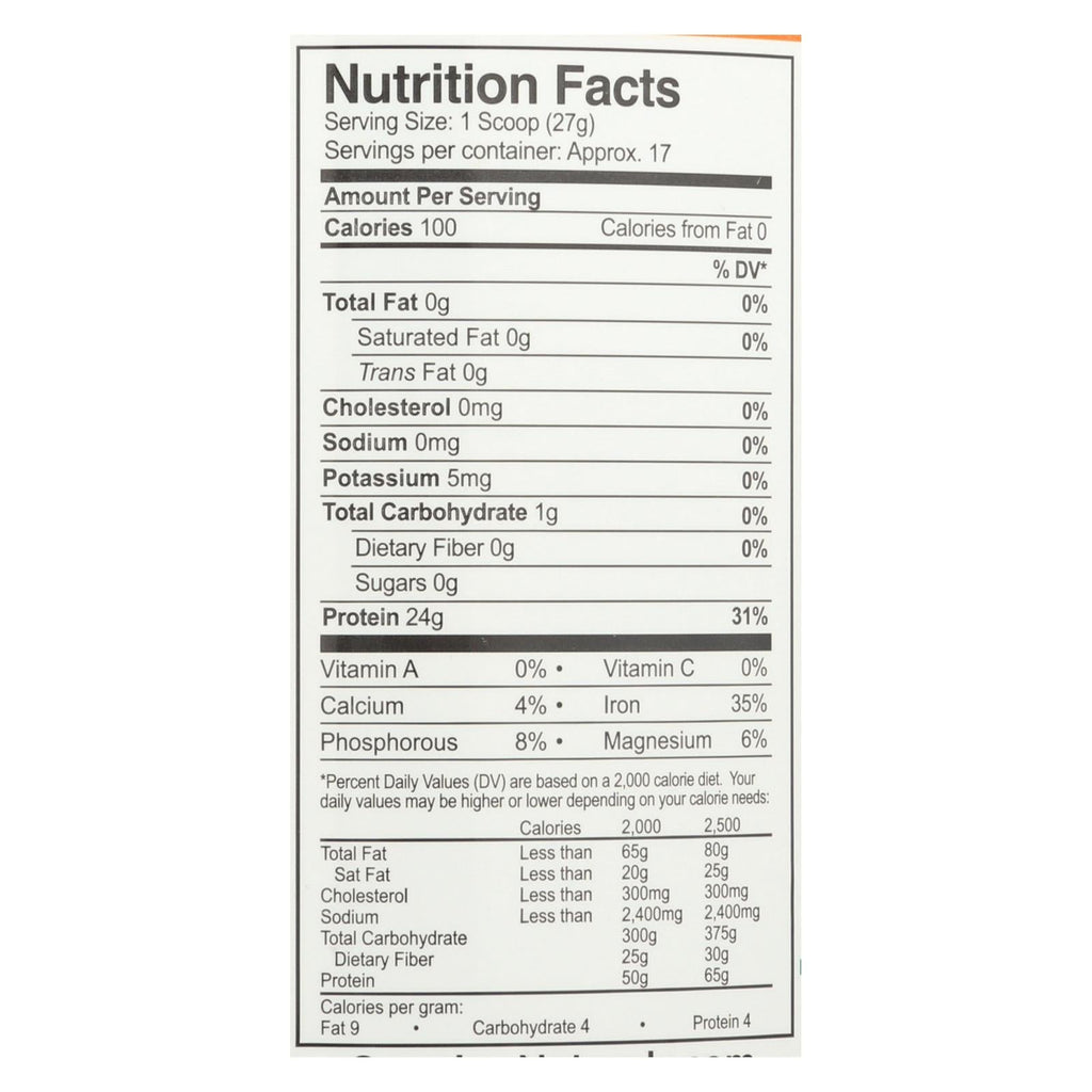 Growing Naturals Rice Protein Powder  - 16.19 Oz.