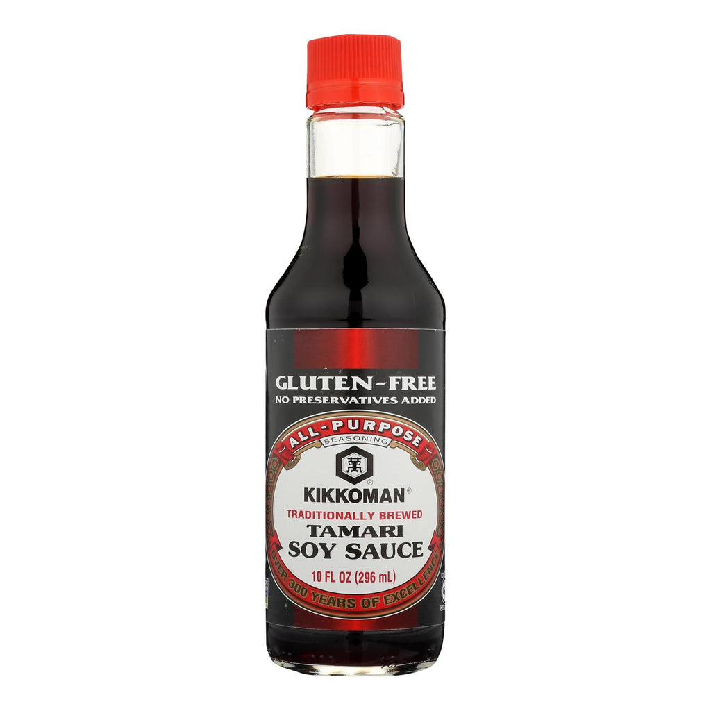 Kikkoman Naturally Brewed Tamari Soy Sauce, 10 fl oz (Case of 6)