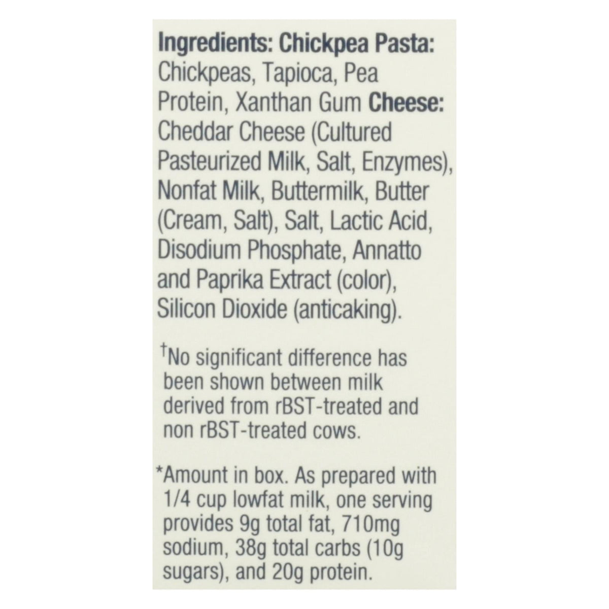 Banza Chickpea Pasta Mac & Cheese, Classic Cheddar, 5.5 oz (Case of 6)