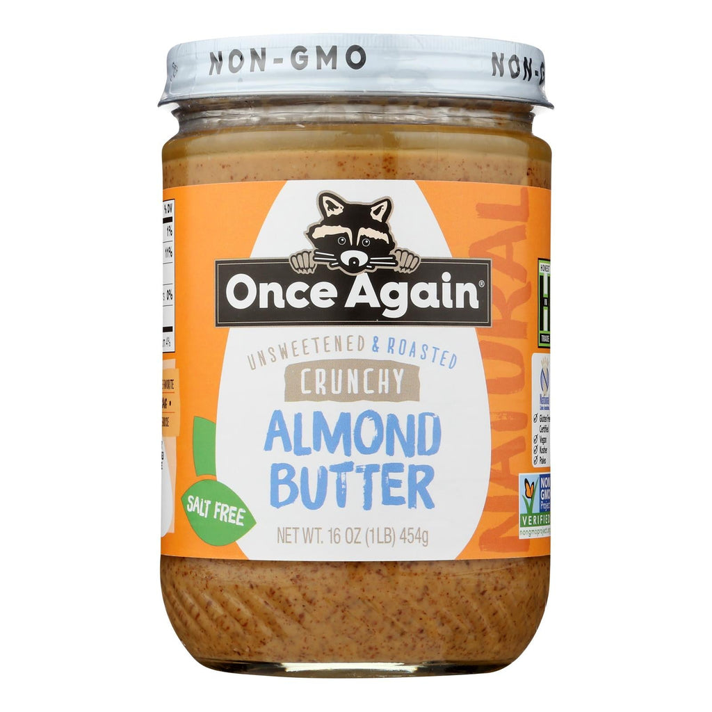 Once Again Crunchy Almond Butter, 16 oz (Case of 6)