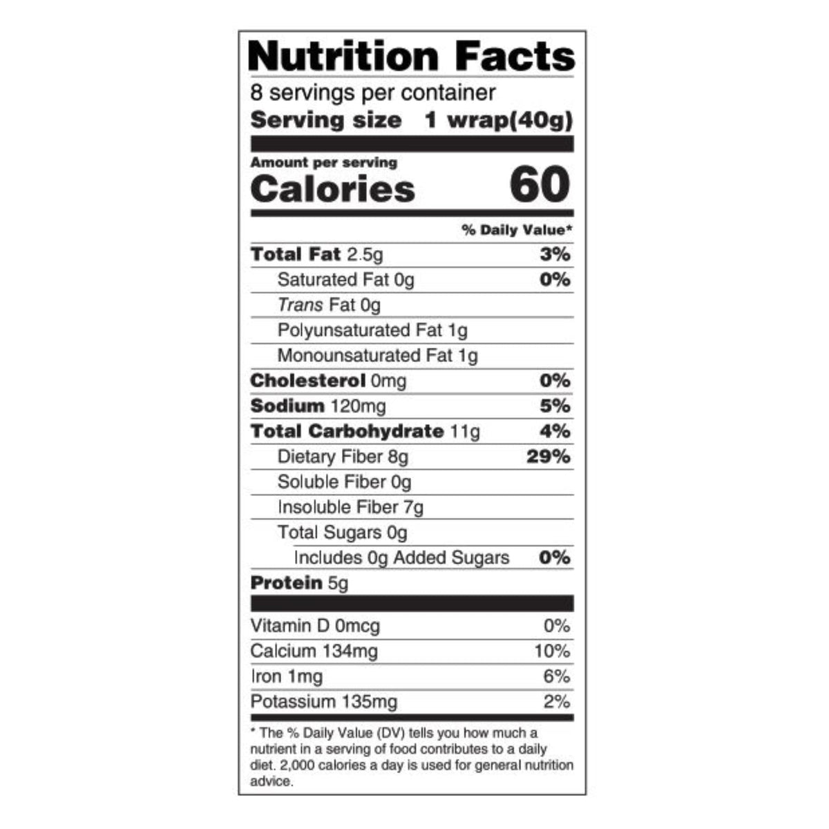 Tumaro's 8 Inch Multi Grain Carb Wise Wraps, 8 ct (Case of 6)