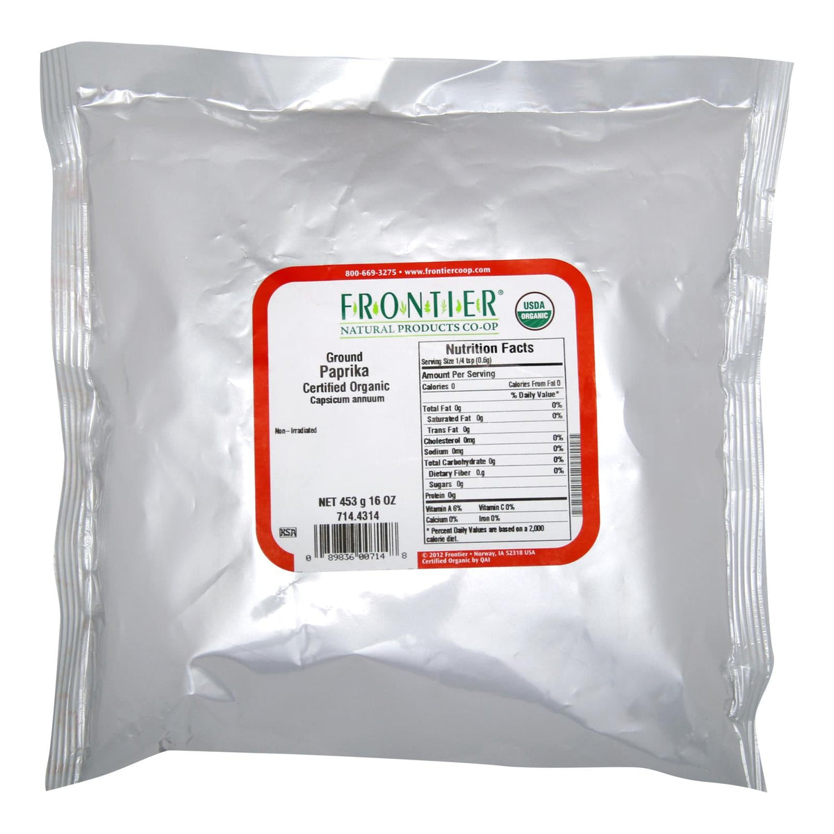 Frontier Co-op Organic Ground Paprika, 1 lb