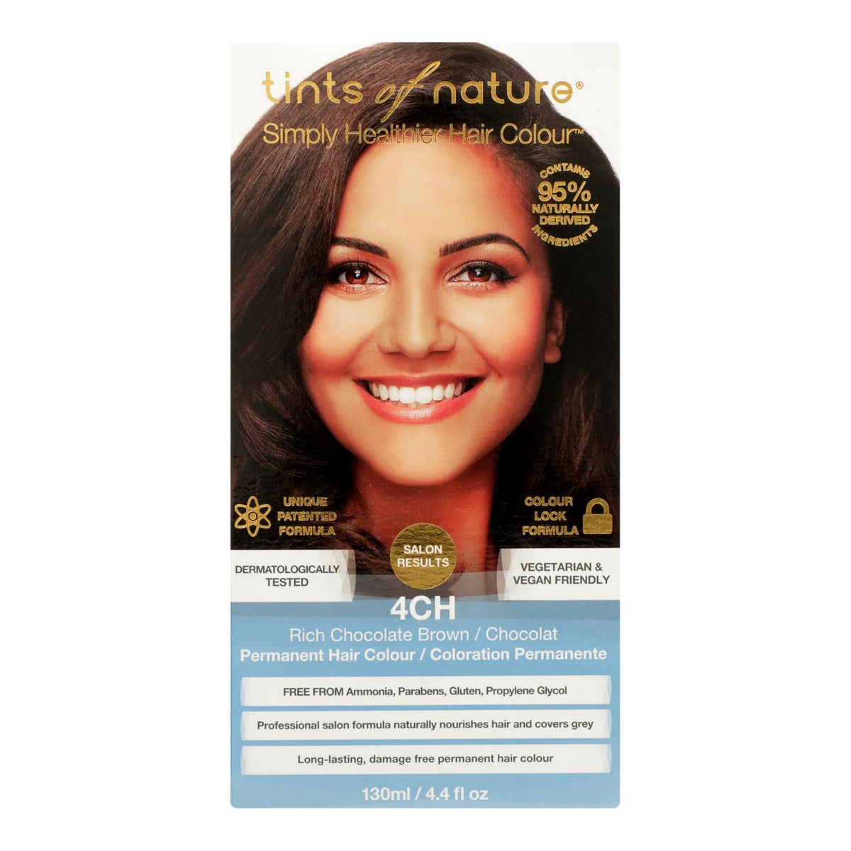 Tints of Nature 4CH Rich Chocolate Brown Hair Color, 4.4 fl oz
