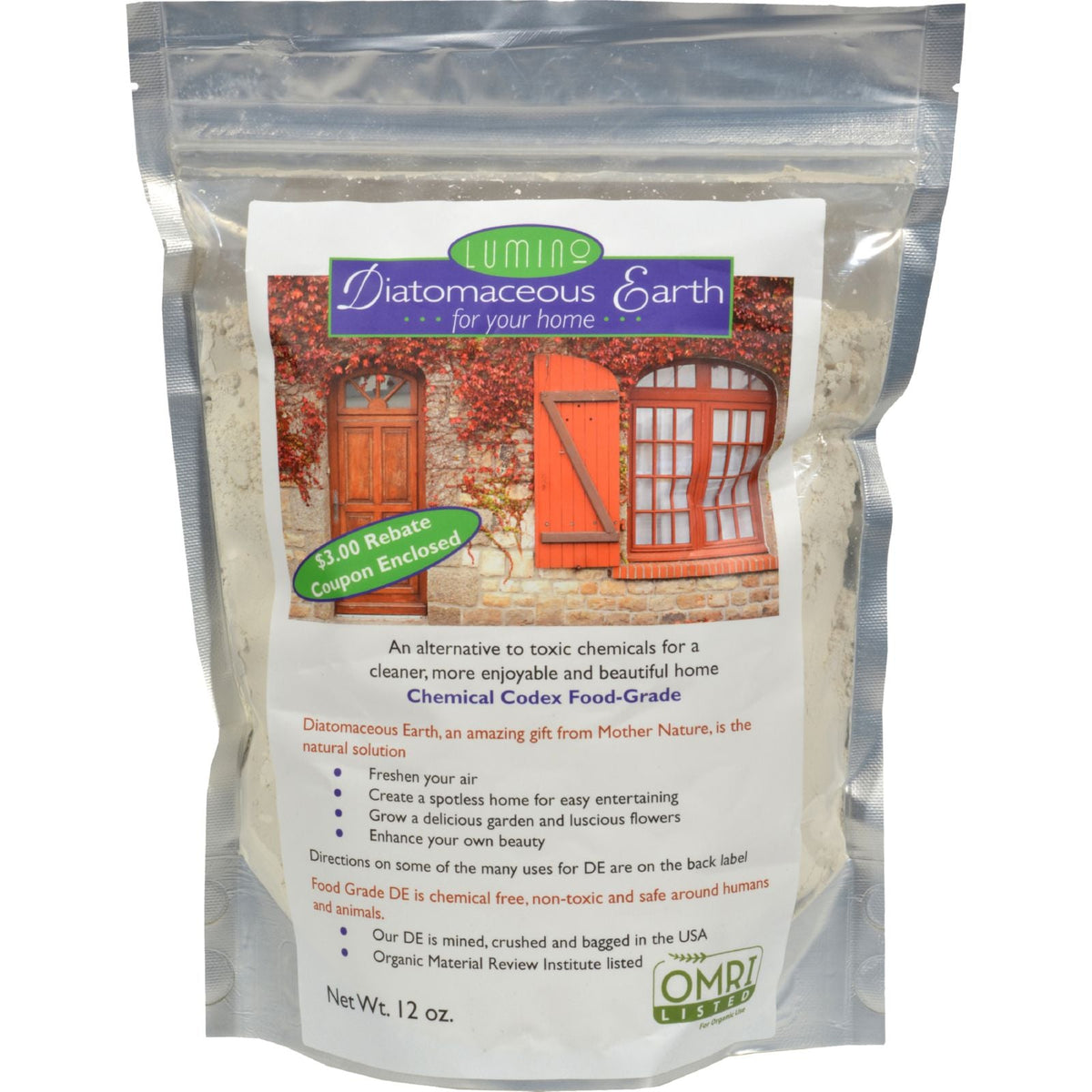 Lumino Home Diatomaceous Earth for Home, 12 oz