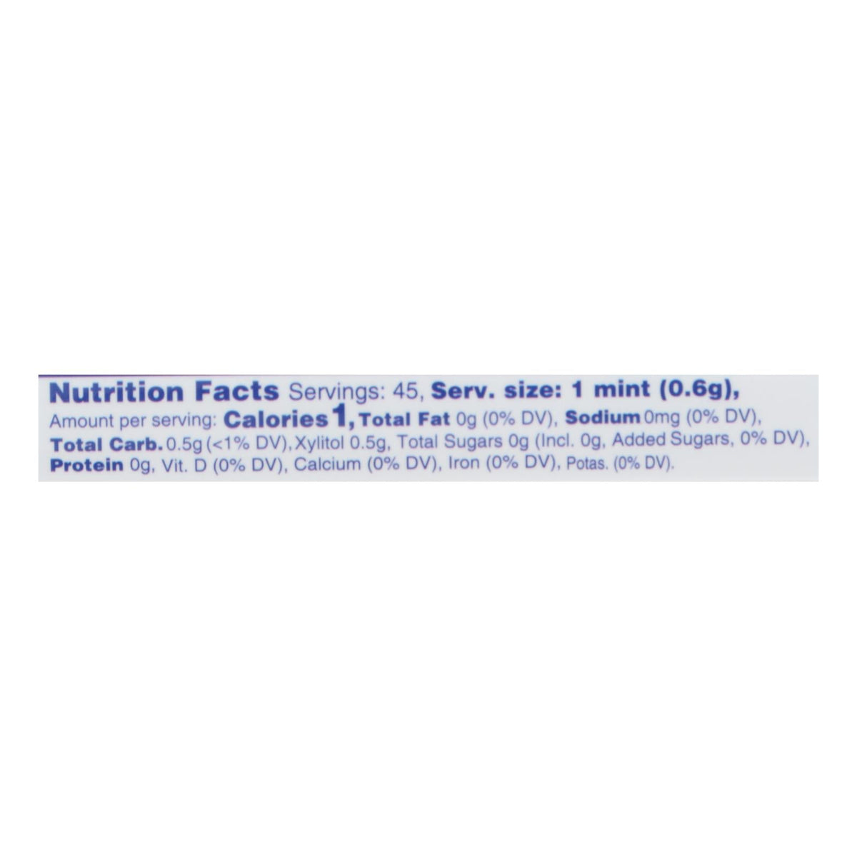 Spry Xylitol Mints, Peppermint, 45 ct (Case of 6)