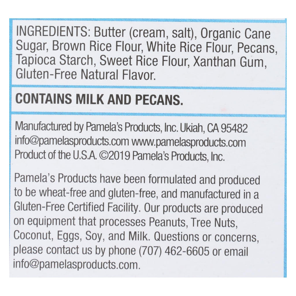 Pamela's Gluten Free Pecan Shortbread Cookies, 6.25 oz (Case of 6)