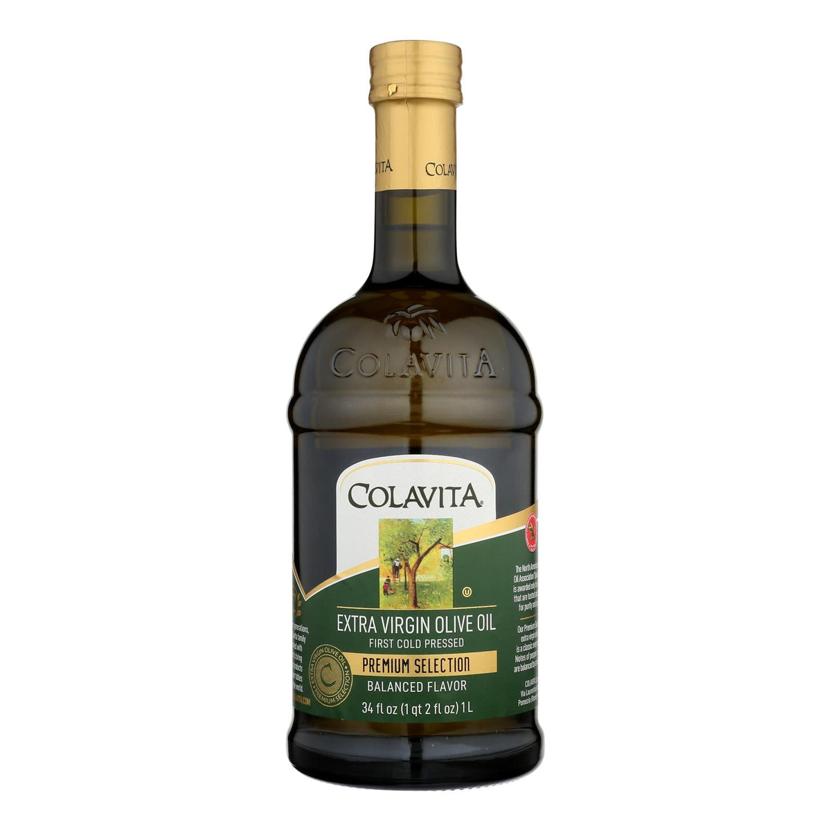 Colavita Premium Extra Virgin Olive Oil, 33.8 fl oz (Case of 6)
