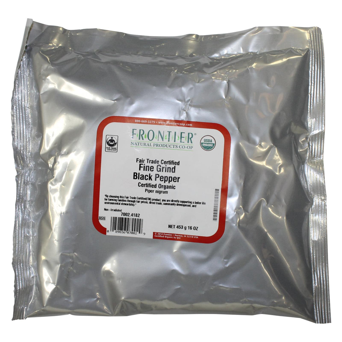 Frontier Co-op Organic Fair Trade Fine Grind Black Pepper, 1 lb