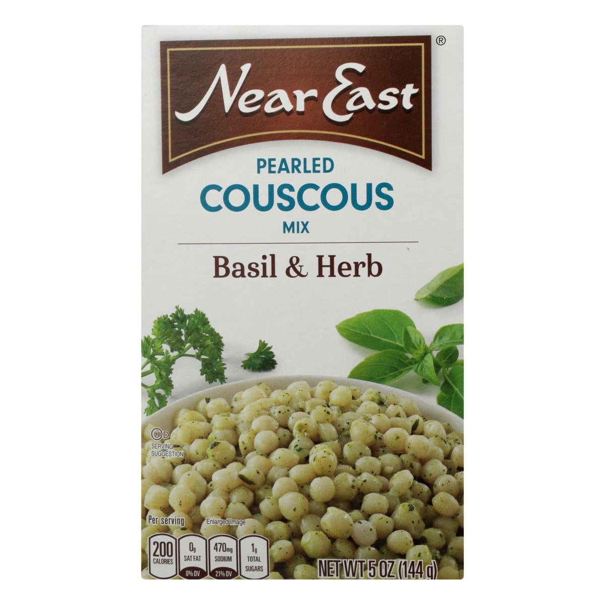 Near East Pearl Couscous Mix, Basil & Herb, 5 oz (Case of 12)