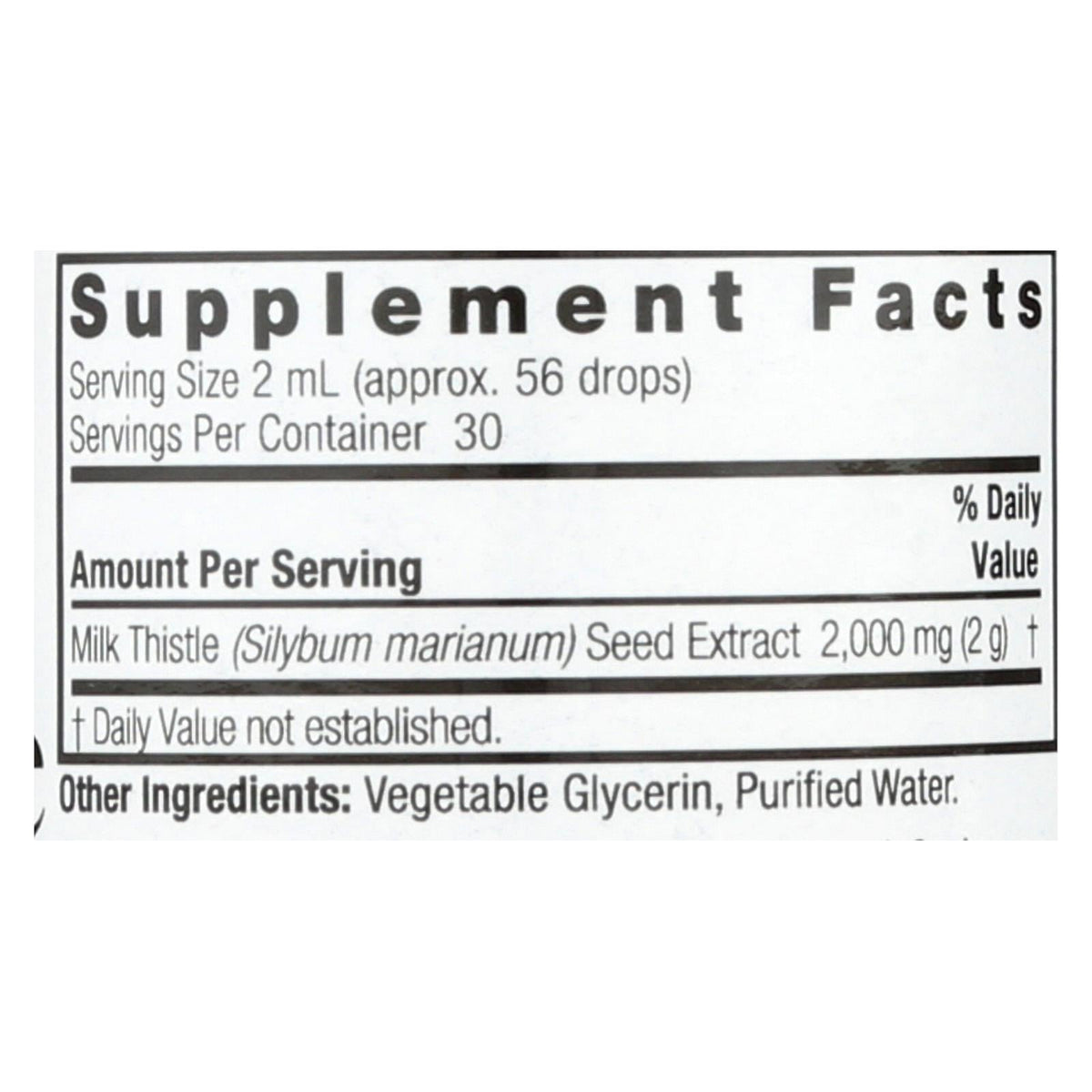 Nature's Answer Alcohol Free Milk Thistle, 2 fl oz
