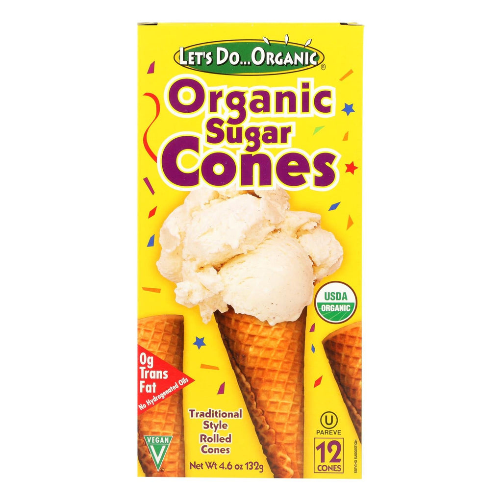 Let's Do Organics Sugar Ice Cream Cones (Pack of 12 - 4.6 Oz.)