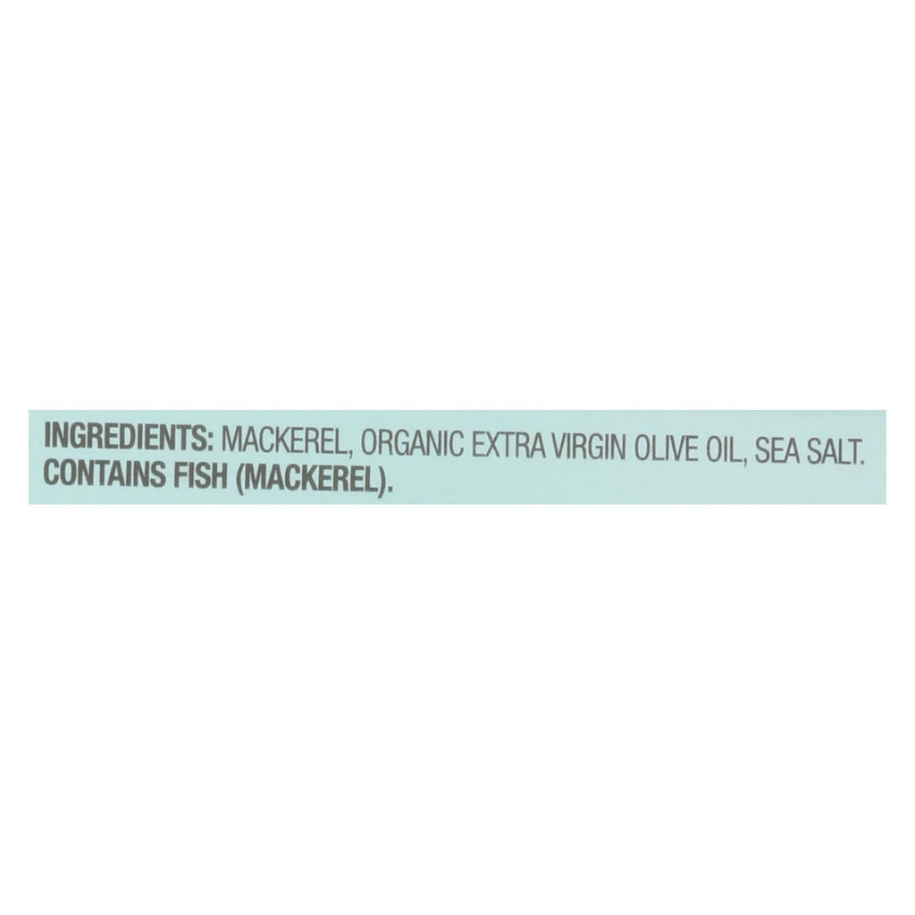 Wild Planet Wild Mackerel Fillets in Extra Virgin Olive Oil (Pack of 12 - 4.375 oz.)