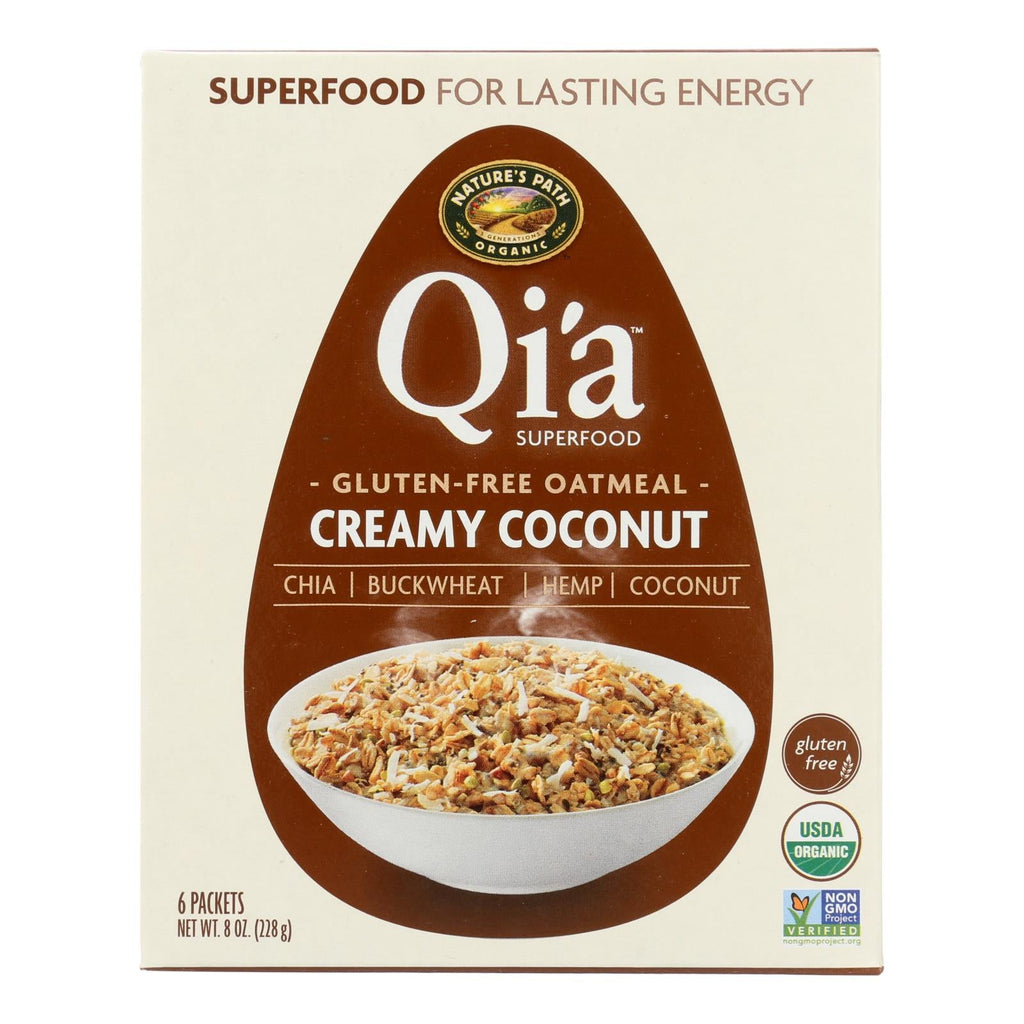 Nature's Path Organic Qi'a Superfood Creamy Coconut Hot Oatmeal, 8 oz (Case of 6)