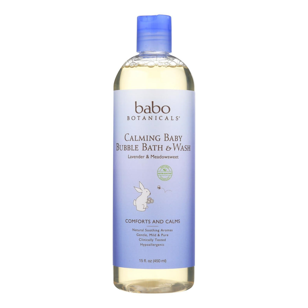 Babo Botanicals Calming Lavender Shampoo, Bubble Bath & Wash, 15 oz