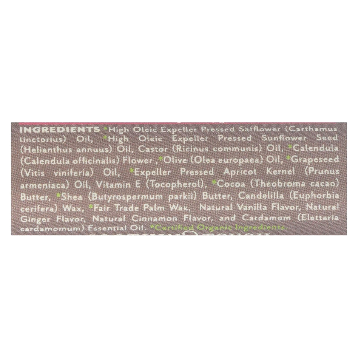 Soothing Touch Vegan Vanilla Chai Lip Balm, 0.25 oz (Case of 12)