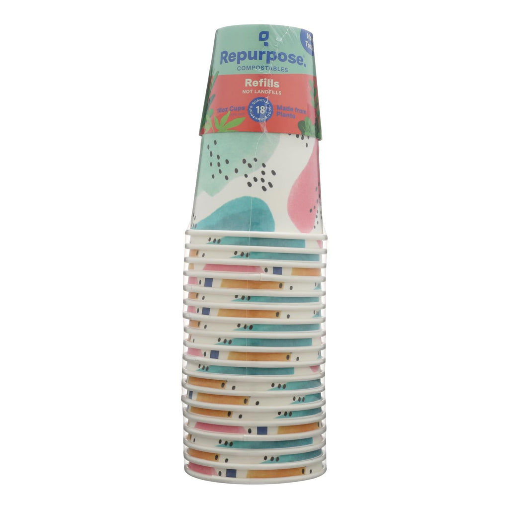 Repurpose Compostable 16 Oz Cups (Pack of 12 - 18 Ct.)